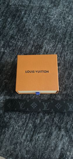 Black monogram belt