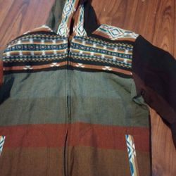 Native Sun Zipper Hoodie Jacket Size M