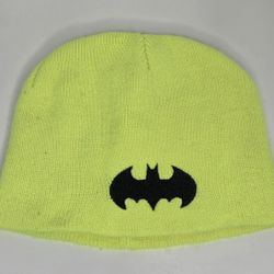  Batman DC Comics Youth Boys/Unisex Winter Beanie Hat Bright Neon Yellow & Black