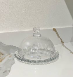 Small glass cake stand