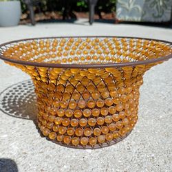 Vintage Beaded Wire Basket 