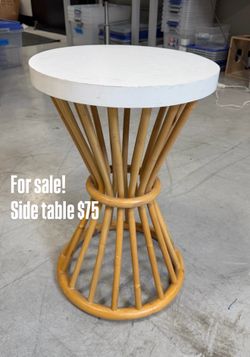 White wide table