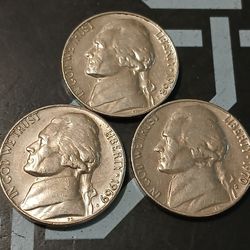 3 Nickel De 1968 S,1969 S,1970 S.