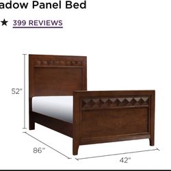 Shadow Panel Twin XL Bed