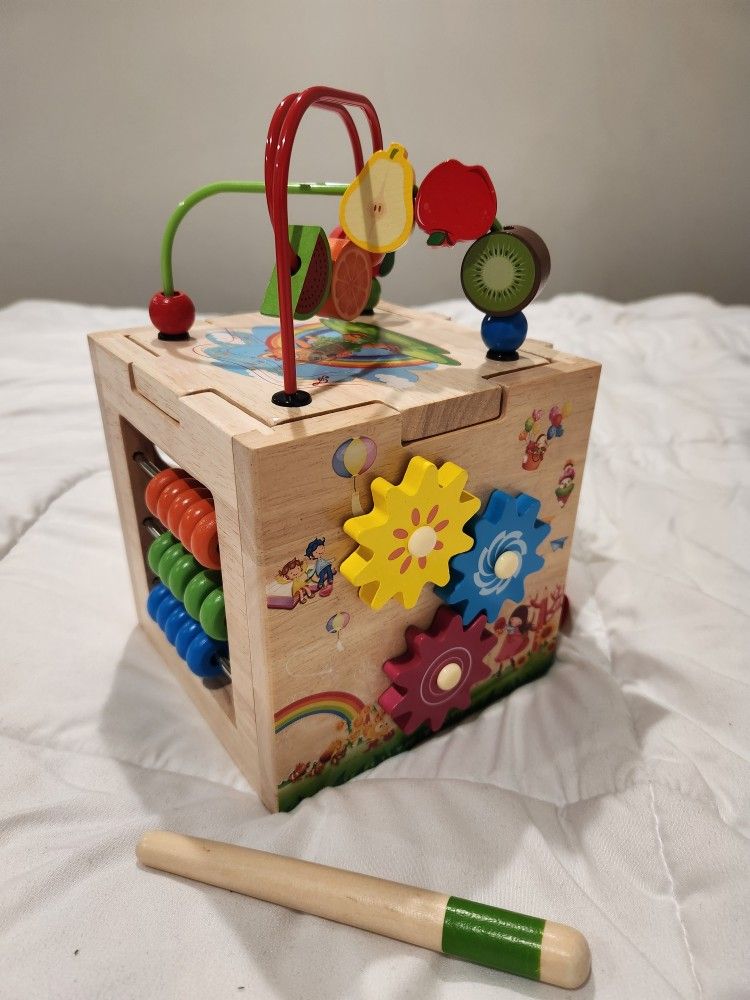 Wood Activity Cube - Baby/Toddler