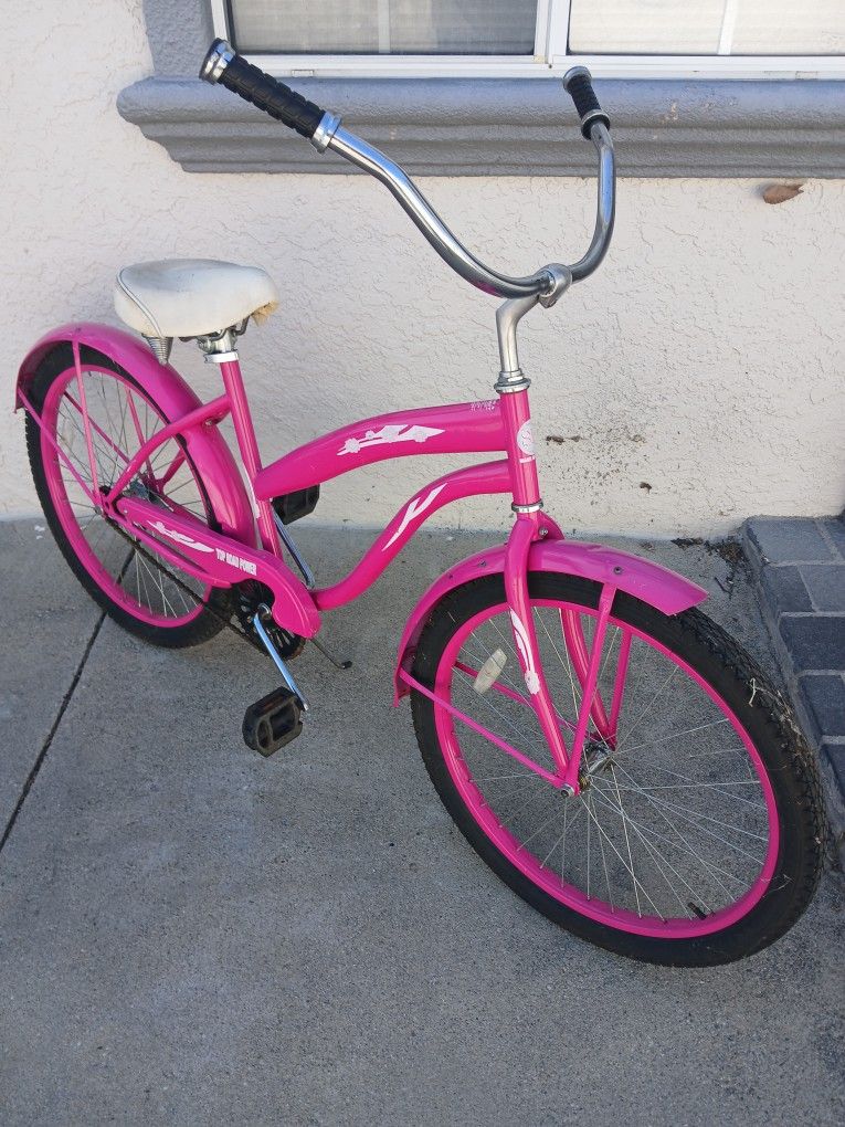 Girl's 24" Hot Pink Beach Cruiser 