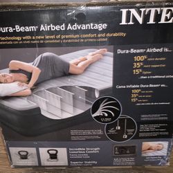 Intex 13in Full Dura Beam Premium Air bed Advantage Comfort Mattress With Internal Pump 