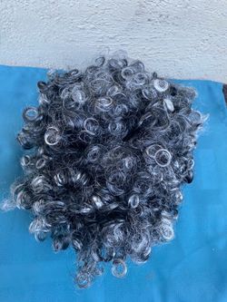 Black and Gray Curly Wig Halloween Costume
