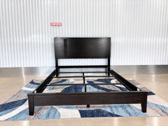 Dark Brown Bed Frame Queen Delivery Available 🚚