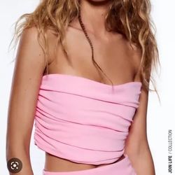 Zara pink corset top, size smal