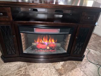 Electric fireplace TV stand