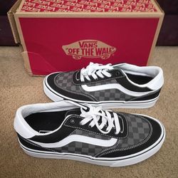 Vans Brooklyn LS Tonal Checkered Faded Black -Size Men's 10