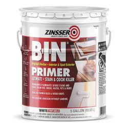 Zinsser 5 gal. B-I-N Shellac-Based White Interior Primer and Sealer **NEW FACTORY SEALED**