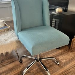Light Blue Swivel Office Chair