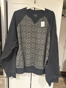 Coach Signature Grey Crewneck Sweatshirt