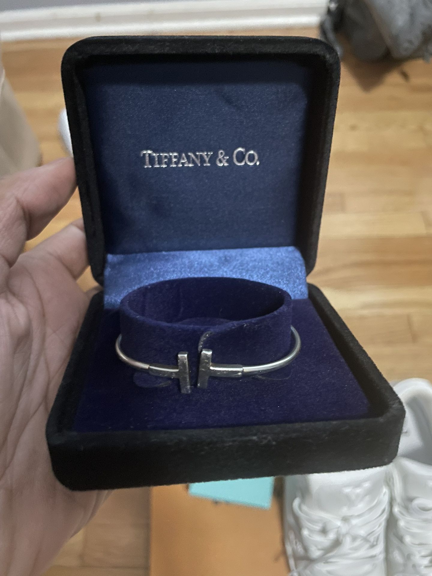 Faded Tiffany And Co. T Narrow Bracelet 