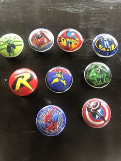 Superhero Kids Dreser Knobs