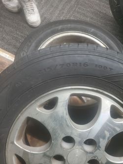 Wheel  16x6.5 offset 52.0 Toyota Rim Tire  215 70 R16 215/70 Goodyear Tire