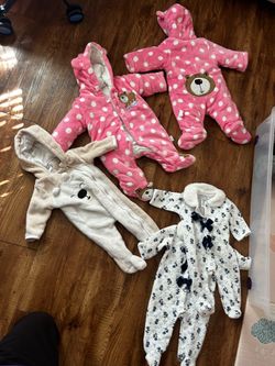 baby winter snowsuits, warm outfits 0-3mo, 3-6mo