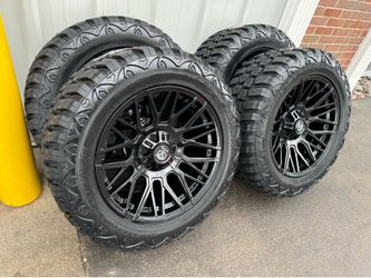 NEW 20x10 gear Offroad wheels wrapped in 33x12.50r22 rbp tires