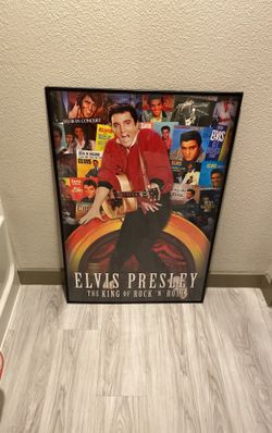 Elvis Presley King Of Rock N Roll 26x24 Framed Poster 