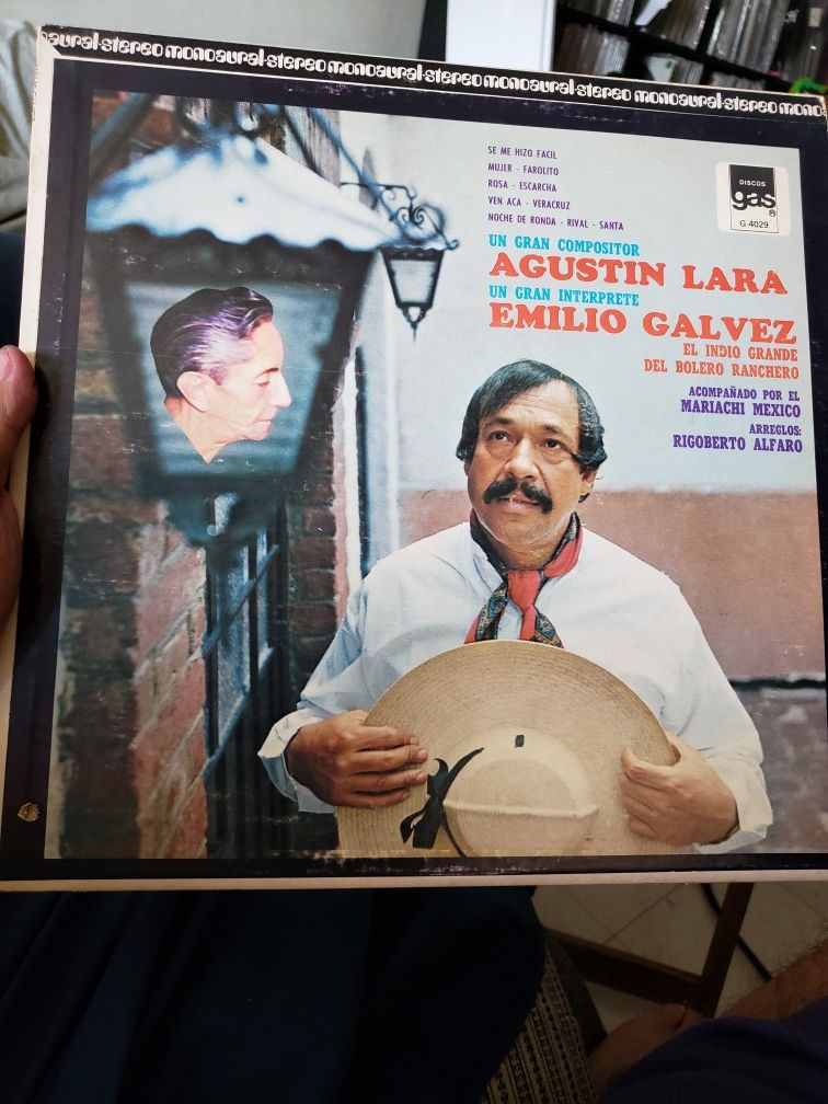 Agustin Lara Y Emilio Galvez el Indio grande del Bolero Ranchero vinyl record