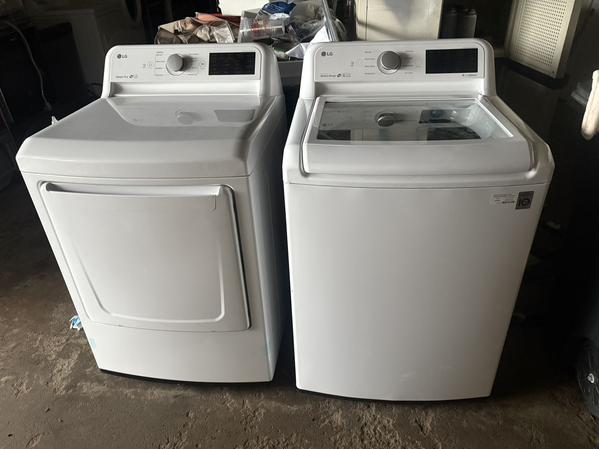 LG Washer and Dryer Top Load