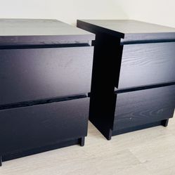 Pair of Dark Brown Nightstands