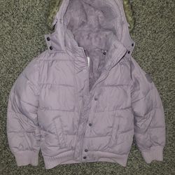 ABERCROMBIE & FITCH GIRLS COAT JACKET SIZE- 7/8  MAUBE COLORS 