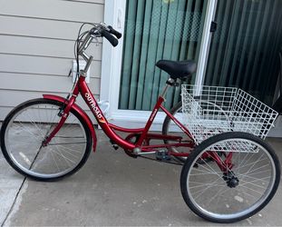 Outroad Adult Tricycle with Rear Basket