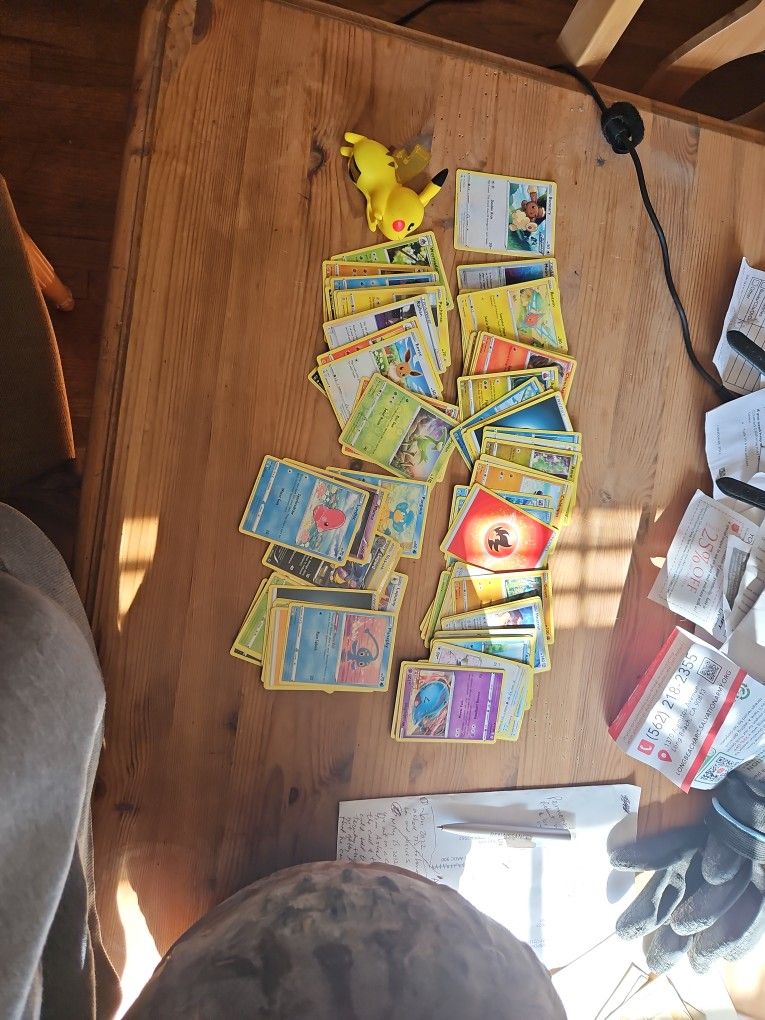 Pokemon Cards & Pikachu Figurine