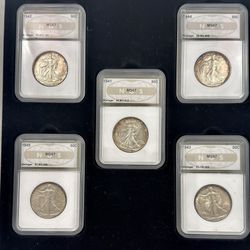 Ms 67 Ngs Walking Liberty Half Dollar Silver Coin Graded Collection