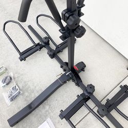 (NEW) $115 Heavy Duty 2-Bike Rack Wobble Free Tilting Electric Bicycle Carrier, 2-inch Hitch 160lbs Max 