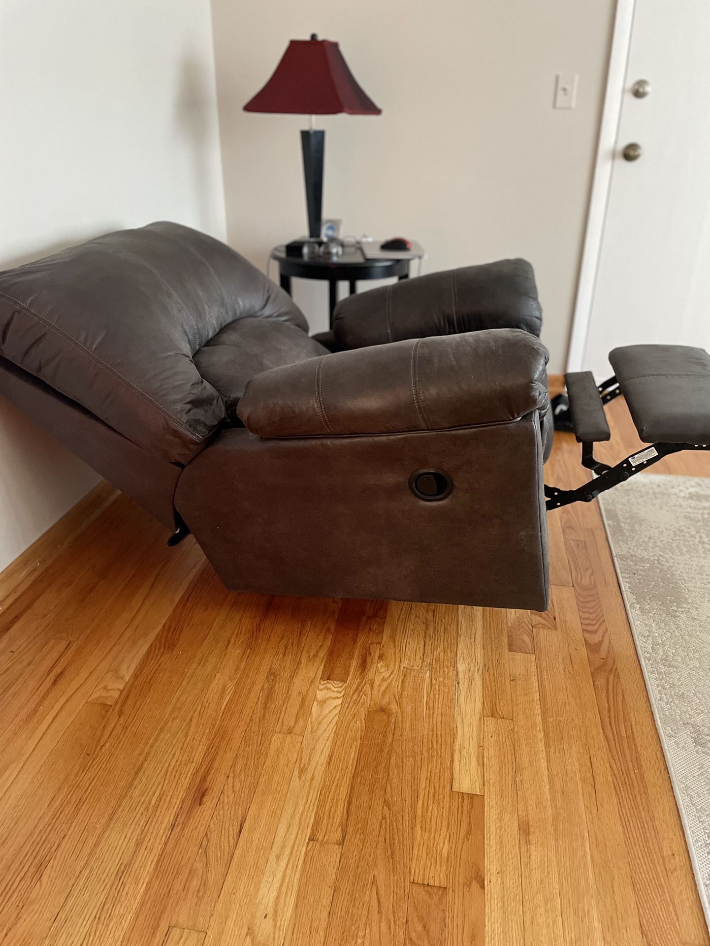 Couch (2 piece With Recliner) and Table Set