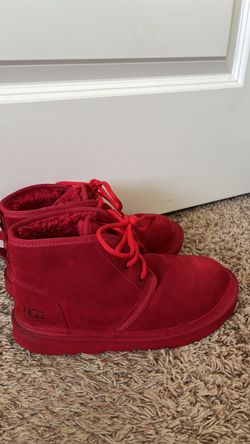 UGG Neumel boots in the vibrant "Samba Red" Women’s Size 6
