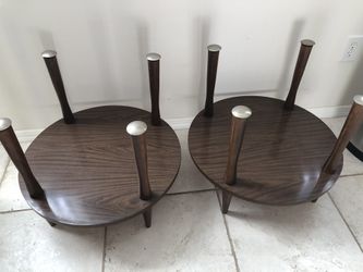 Two low round tables
