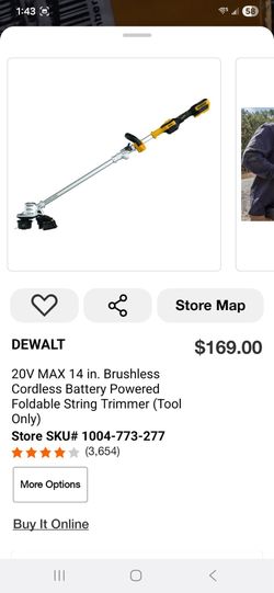 20V MAX 14 in. Brushless Cordless Battery Powered Foldable String Trimmer (Tool Only)