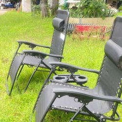 Zero Gravity Lounge Chairs Set Of 2