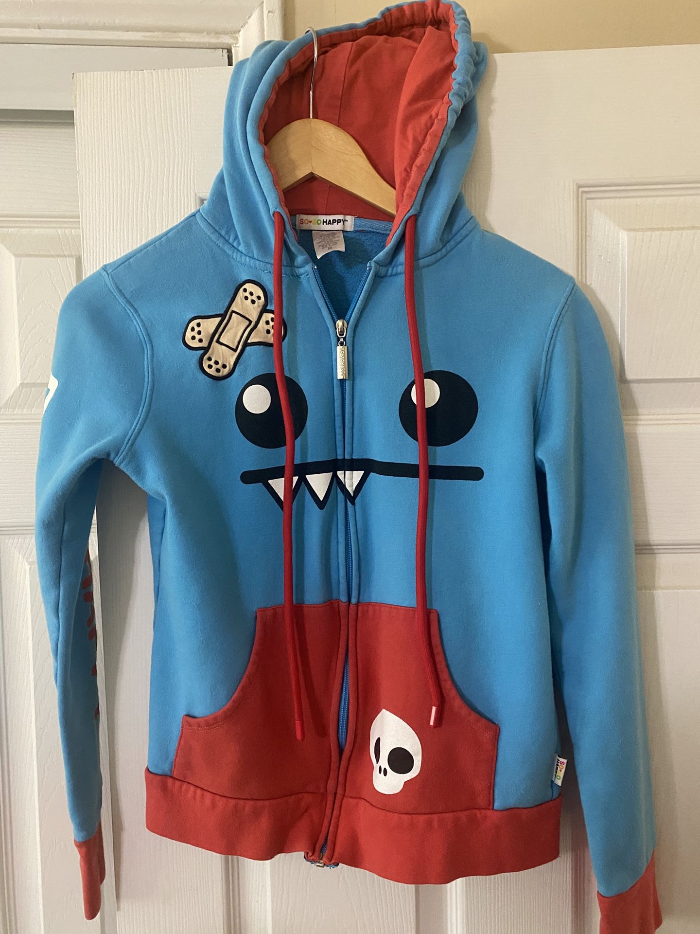 2012 So So Happy Ozzie Monster Hoodie Jacket Emo Vintage Sweatshirt Women’s M