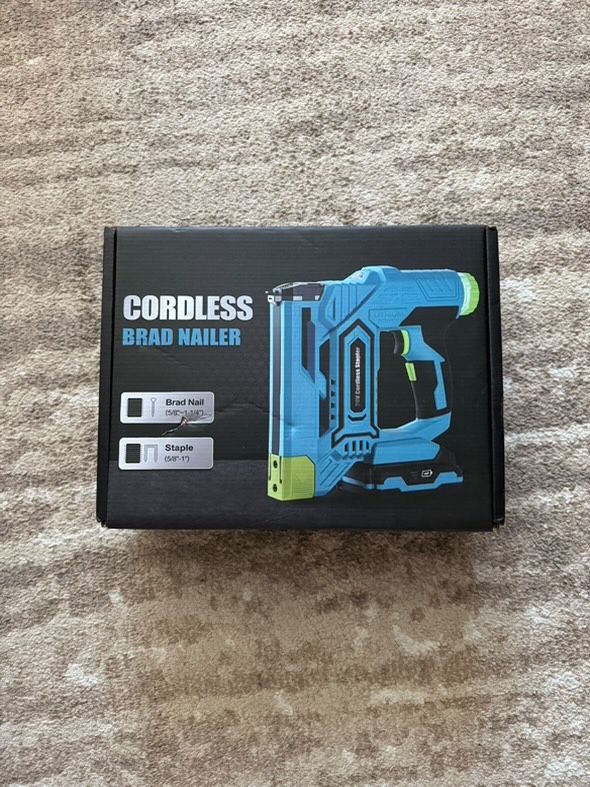 Cordless Nail Gun, 2 in 1 Battery Operated Brad Nailer/Stapler