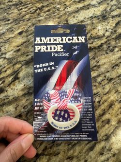 American Flag Pacifier – New – $8 Each / 2 for $10
