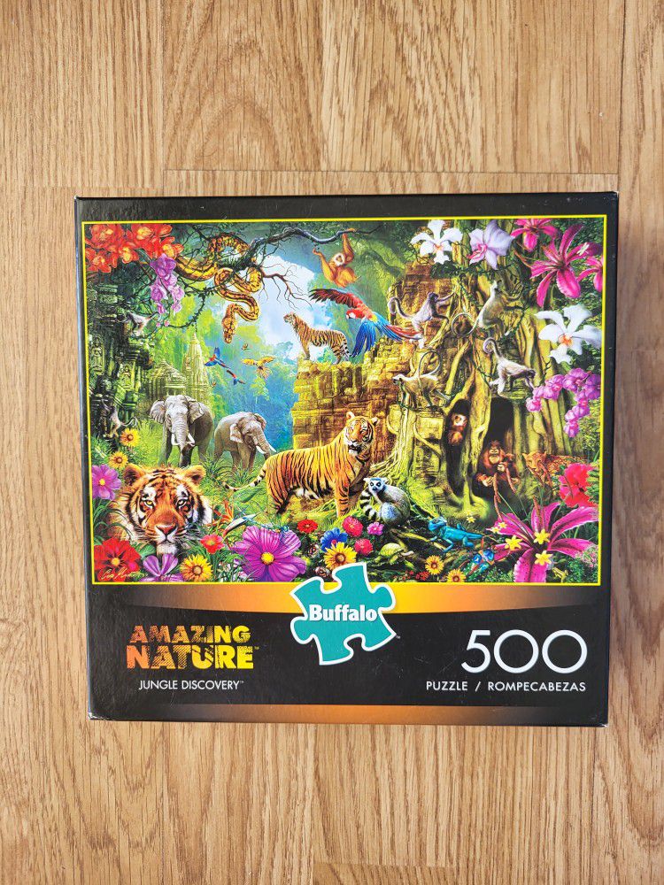 Buffalo Games 500 Piece Puzzle Jungle Discovery