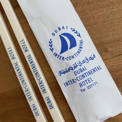 Dubai Inter Continental Hotel Reusable Chopsticks 1 Pair New U.A.E.