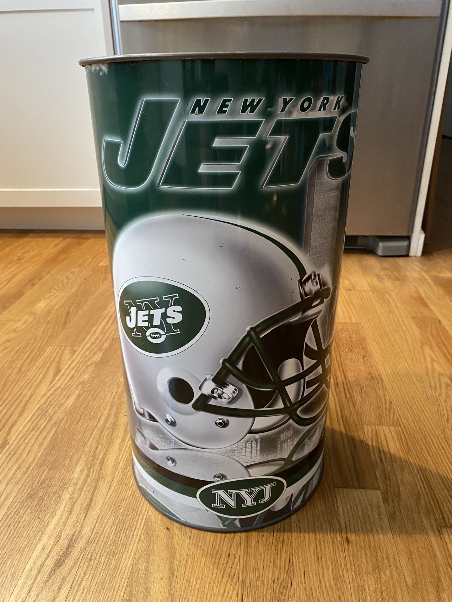 NFL New York Jets Metal Trash Can 19" tall