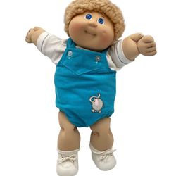 VTG  Lt. Brown Hair & Blue Eyes CABBAGE PATCH KIDS DOLL Signed Dimples 1(contact info removed)