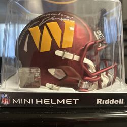 Austin Ekeler Signed Washington Commanders Riddell Speed Mini Helmet Beckett