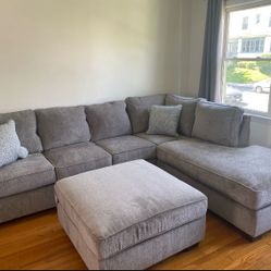 Sectional Sofa With Chaise 🔥 Brand New 🚀 2 Piec L Shape Couch 