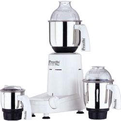 Preethi Eco Plus Mixer Grinder 3 Jars, White 