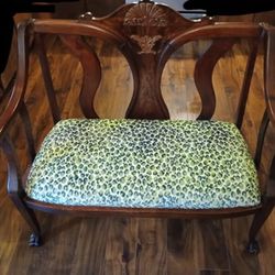  Antique French Carved Mahogany Settee
