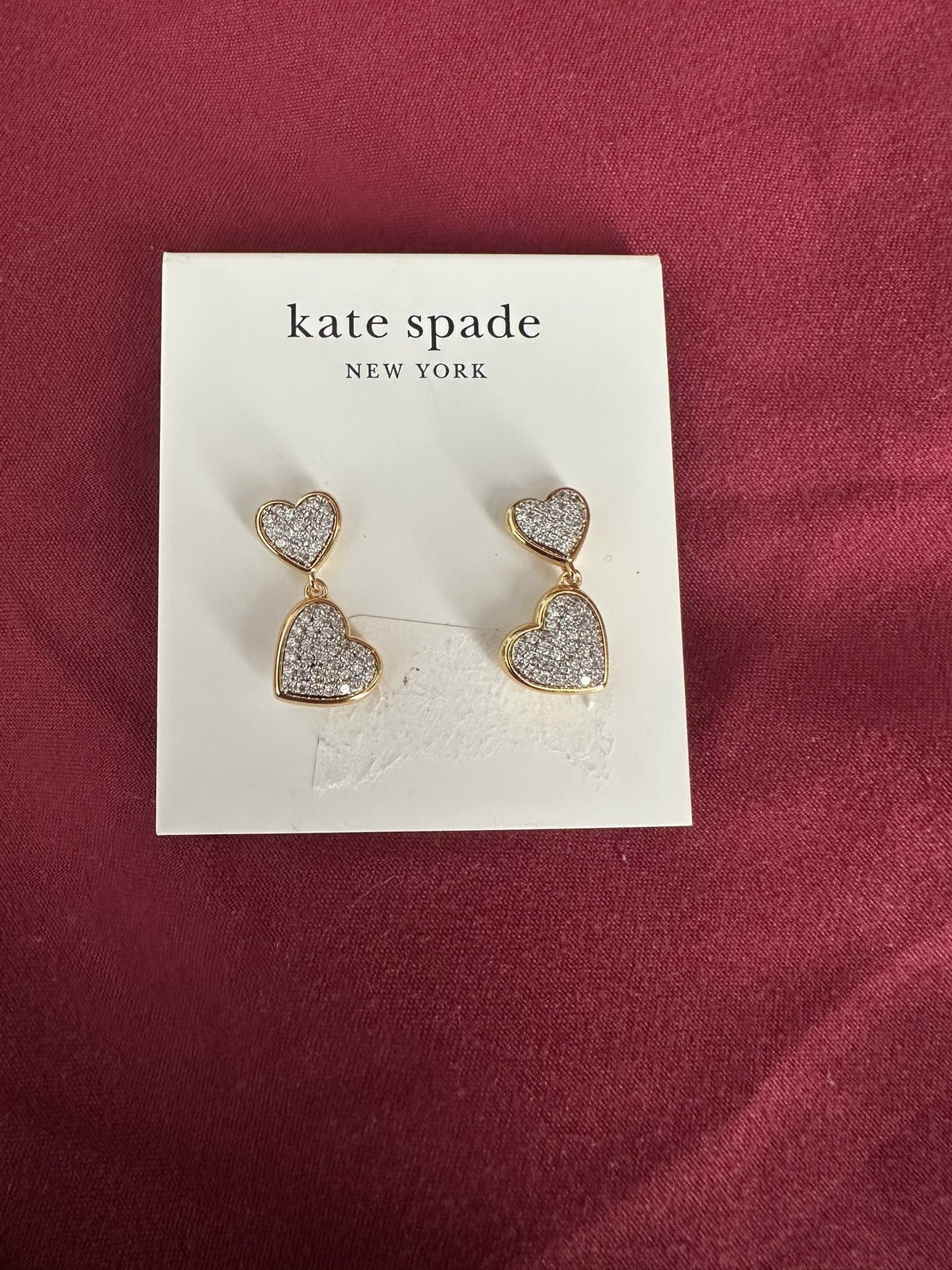 NWT! Kate Spade New York ‘With All My Heart’ Pavé Drop Earrings.